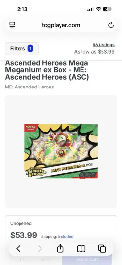 Pokemon TCG Mega Evolution Ascended Heroes Mega Meganium ex Box w/Promo Sealed - Image 2