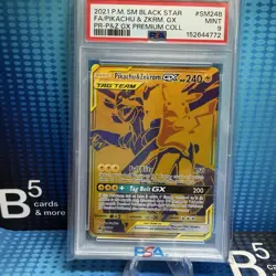 2021 Pikachu & Zekrom GX SM248 Tag Team Promo Sun & Moon Pokemon Card PSA 9 - Image 1