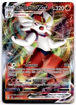 Cinderace VMAX 019/072 Holo VMAX Rare Shining Fates Pokemon Near Mint - Image 1