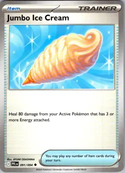 Jumbo Ice Cream Phantasmal Flames 091/094 Uncommon Pokemon Near Mint - Image 1