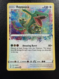 Pokemon TCG Rayquaza 138/185 Holo SWSH04 Vivid Voltage NM - Image 1