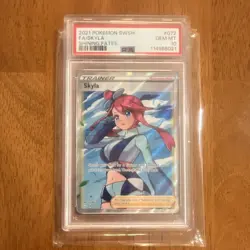 Pokemon TCG Skyla Full Art Holo Trainer 072/072 Shining Fates PSA 10 - Image 1