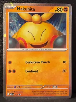 Makuhita 068 Holo Promo ME: Mega Evolution Promo Cosmos Holo SWIRL Near Mint - Image 1