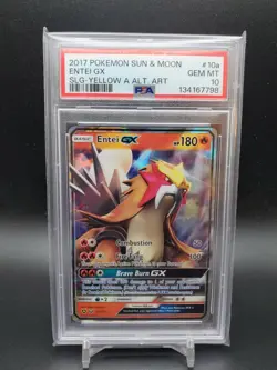 2017 Entei GX 10a/73 Shining Legends Alternate Art PSA 10 Pokemon TCG - Image 1