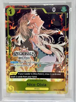 ONE PIECE ENGLISH - Nico Olvia (OP09-106) Offline Regionals S1 Foil PSA 10 - Image 2