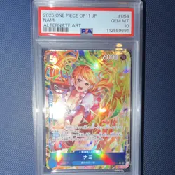ONE PIECE Nami (Alt Art) OP11-054 Super Rare Foil A Fist of Divine Speed PSA 10 - Image 1