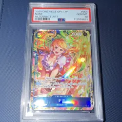 ONE PIECE Nami (Alt Art) OP11-054 Super Rare Foil A Fist of Divine Speed PSA 10 - Image 2