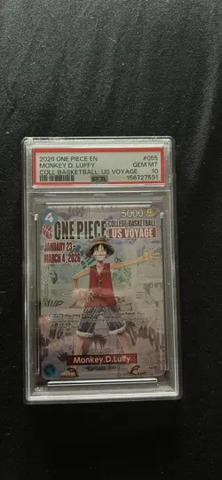 Bandai 2026 One Piece EN Monkey D. Luffy P-055 Promo Foil PSA Graded 10 - Image 1