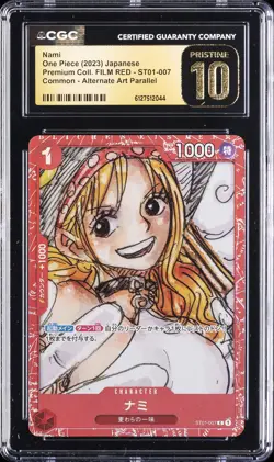 2023 ONE PIECE JAPANESE STARTER DECK 1: STRAW HAT CREW NAMI CGC 10 PRISTINE - Image 1