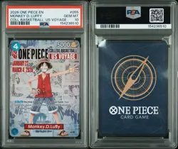 2026 ONE PIECE PROMOS COLLEGE BASKETBALL : US VOYAGE MONKEY D. LUFFY PSA 10 - Image 2