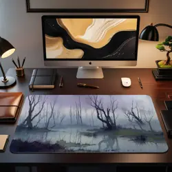 MTG Playmat | Watercolor Swamp Themed Playmat | Unofficial MTG Playmat - Image 2