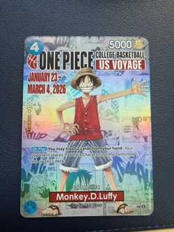 Monkey.D.Luffy (055) (College Basketball US Voyage) P-055 One Piece Promotion... - Image 1