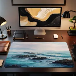 MTG Playmat | Watercolor Island Themed Playmat | Unofficial MTG Playmat - Image 2