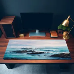 MTG Playmat | Watercolor Island Themed Playmat | Unofficial MTG Playmat - Image 3