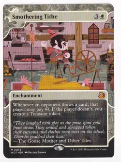 1x BORDERLESS Smothering Tithe, LP, WOT, Magic: the Gathering, MtG - Image 1