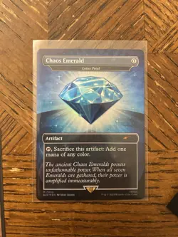 Chaos Emerald - Lotus Petal 7033 Secret Lair Bonus Foil Sonic the Hedgehog MTG - Image 1