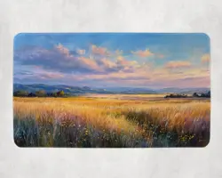 MTG Playmat | Watercolor Plains Themed Playmat | Unofficial MTG Playmat - Image 1