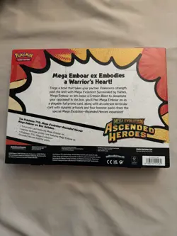 Factory Sealed Pokemon TCG Mega Evolution-Ascended Heroes Mega Emboar ex Box - Image 2