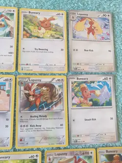 BUNEARY & LOPUNNY BUNDLE OF POKEMON CARDS - Image 3