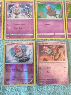 SPOINK & GRUMPIG BUNDLE OF POKEMON CARDS - Image 4