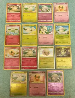 COTTONEE & WHIMSICOTT BUNDLE OF POKEMON CARDS - Image 1