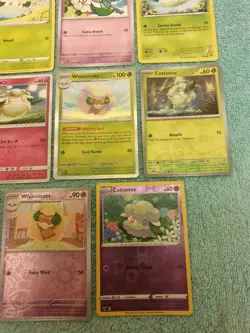 COTTONEE & WHIMSICOTT BUNDLE OF POKEMON CARDS - Image 5