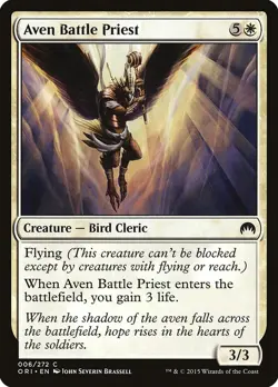 Aven Battle Priest Origins ORI # 6 Magic Mtg Foil - Image 1