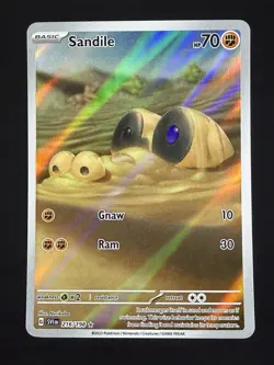 Sandile - 216/198 - Pokemon TCG Scarlet Violet Base Illustration Rare NM - Image 1
