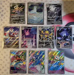 Pokemon TCG Lot Of 10 Illustration Rare Cards Litten, Crobat, Steelix & more NM - Image 1