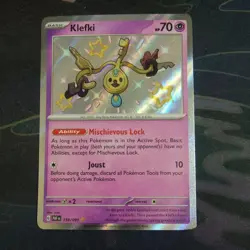 Pokemon TCG Paldean Fates Klefki 159/091 Baby Shiny Near Mint - Image 1
