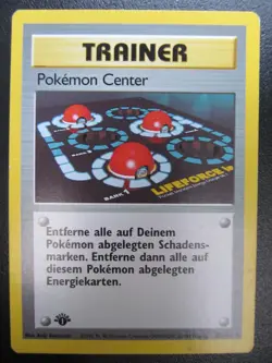 Base Set, 1st edition, 85/102, Trainer Pokemon Center Deutsch Karte #MB531# - Image 1