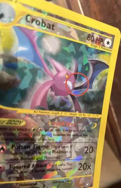 Pokemon Crystal Crobat 10/12 Skyridge Box Topper 2003 Jumbo Card NOT MINT - Image 2