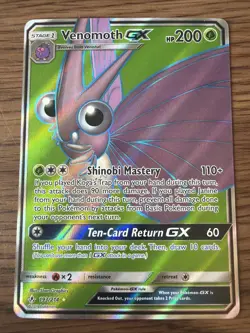 Pokemon Venomoth GX 193/214 Full Art SM Unbroken Bonds NM - Image 1