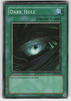 Dark Hole (Magic) LOB-052 2002 Original Super Rare Unlimited Yugioh - Image 1