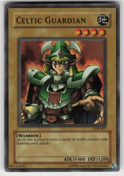 Celtic Guardian LOB-007 2002 Original Super Rare Unlimited YU-GI-OH - Image 1