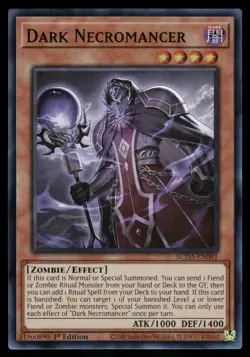 Yugioh Dark Necromancer SUDA-EN081 Super Rare 1st Edition NM - Image 1