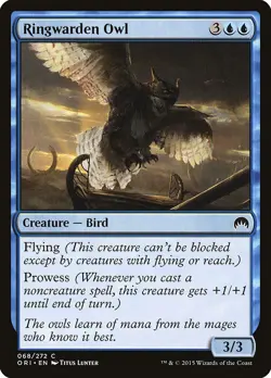 Ringwarden Owl Origins ORI # 68 Magic Mtg Foil - Image 1