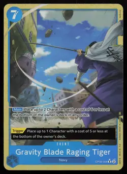 Gravity Blade Raging Tiger (Alternate Art) OP06-058 Foil One Piece English NM - Image 1