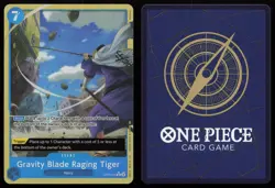 Gravity Blade Raging Tiger (Alternate Art) OP06-058 Foil One Piece English NM - Image 3