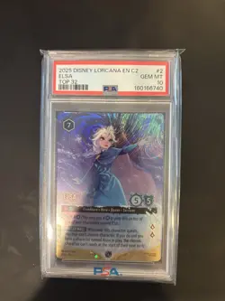 2025 DISNEY LORCANA EN C2 CHALLENGE PROMO #2 ELSA ICE MAKER TOP 32 PRIZE PSA 10 - Image 2