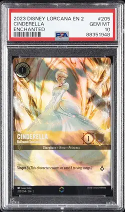 DISNEY LORCANA EN 2-RISE OF THE FLOODBORN CINDERELLA - BALLROOM SENSATION PSA 10 - Image 1