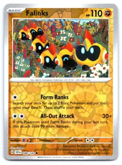 Falinks Pokemon Reverse Holo Common SV07: Stellar Crown 088/142 - Image 1