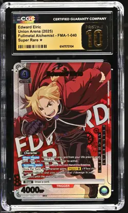Union Arena GRADED Edward Elric FMA SR One Star PRISTINE BLACK LABEL 10 CGC - Image 1
