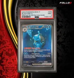 CARTA POKEMON BLASTOISE EX 200/165 MEW 151 PSA 9 GRADATA TCG CARD ITA - Image 1