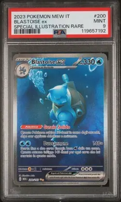 CARTA POKEMON BLASTOISE EX 200/165 MEW 151 PSA 9 GRADATA TCG CARD ITA - Image 2