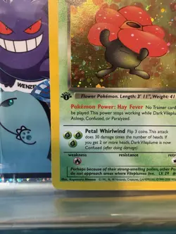 1st Edition HOLO Dark Vileplume- Vintage Pokemon Card Team Rocket 13/82 LP WOTC - Image 4
