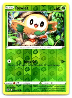 Rowlet Pokemon Reverse Holo Common SWSH10: Astral Radiance 019/189 - Image 1