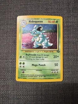Nidoqueen Jungle Holo #07/64 English Pokemon Card LP - MP - Image 1