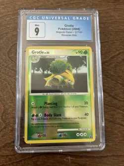 Pop 2!! Rare CGC 9 Grotle 37/100 Majestic Dawn Reverse Holo Pokemon TCG Card - Image 2