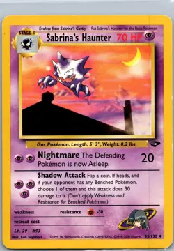 Sabrina's Haunter 55/132 - Gym Challenge - Pokemon Card LP - Image 1